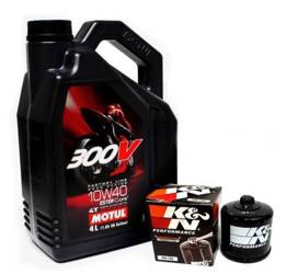 Olej motul 300v 4l 10w40 (syntetyczny) 4t + filtr oleju  KN138