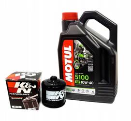 Olej motul 5100 4l 10w40 (półsyntetyczny) 4t + filtr oleju KN138