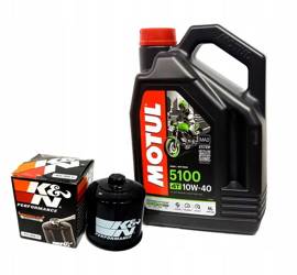 Olej motul 5100 4l 10w40 (półsyntetyczny) 4t + filtr oleju KN303