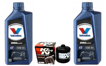 Olej silnikowy Valvoline Durablend 10w40 2L (PÓŁSYNTETYCZNY) moto, quad, skuter - OVDURABL10W402L + Filtr oleju  KN303