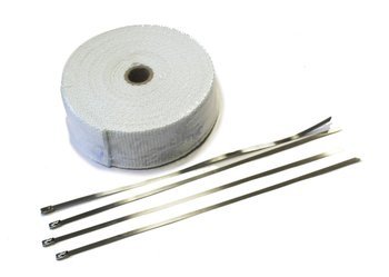 Termoizolacja / bandaż na tłumik / wydech 15m, szer 50 mm, gr 1,5 mm - biały - BXBTE100