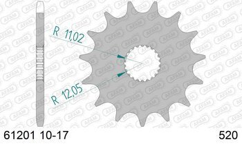 Zębatka przód 520 AFAM aprilia rs 125 (93-12), rx 125 - 61201-14 / JTF394-14