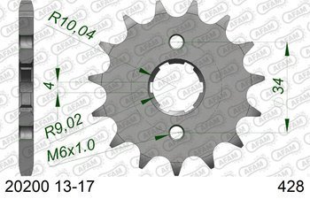 Zębatka przód AFAM cbr 125 (04-17), xr 125 l (03-07), xlr - 20200-15 / JTF1264-15