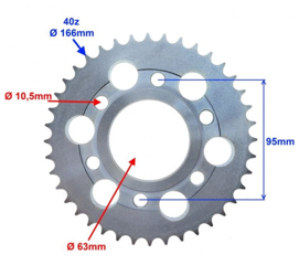 Zębatka tył 428 40 zipp pro 50 - ZPR7002-40