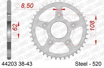 Zębatka tył 520 AFAM aprilia rs 125 (97-05), tuono 125 - 44203-39 - JTR701-39