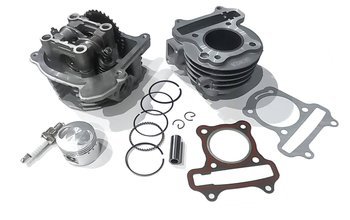 Zestaw Głowica z Zaworami i Wałkiem i Klawiaturą + Cylinder Skuter 4T GY6 139 QMA / QMB 50cc - BX15090073BX1407859W