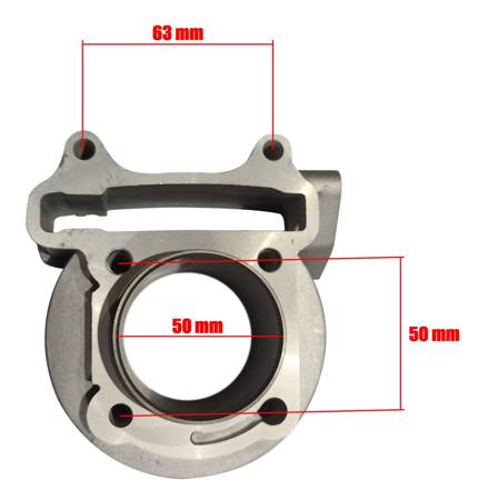 Cylinder alu + tłok + pierścienie + uszczelki kpl 50 mm / 100cc gy6 139 qma / qmb skuter 4t - BX15120351