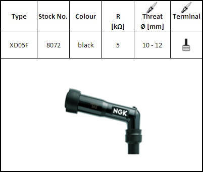 Fajka świecy NGK- XD05F / 8072