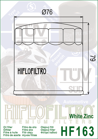 Filtr oleju HIFLOFILTRO - HF163 BMW : K75 RT , R850 C, K100 , K1100 RS, R1100 GS , K1200 C, R1200 C 