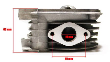 Głowica + zawory kpl 100 cc (tłok 50 mm) gy6 139 qma / qmb skuter 4t (zawory krótkie 64 mm) - BX1407868