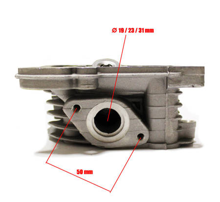 Głowica + zawory krótkie kpl 50 - 60 cc gy6 139 qma / qmb skuter 4t - BX1405236 / STD00401