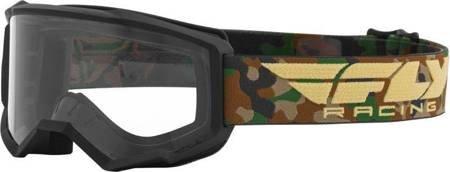 Gogle Fly racing Focus czarne z camo / clear szybka, motocross / quad