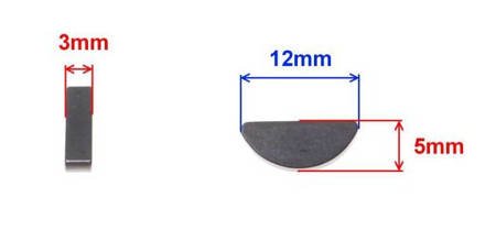 Klin wału / na wał 3x12 mm minarelli am6 dt,tzr, xp6, rs1, rs2, rs, rx - KAM0010