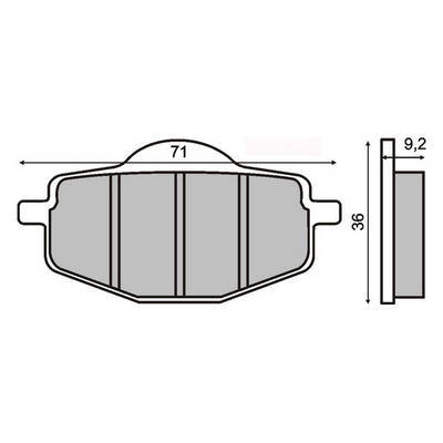 Klocki hamulcowe RMS 70,6x36,2x9,2 mm - 225102730 / DB2090NHC