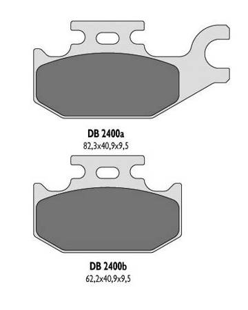 Klocki hamulcowe przód lewe / tył DELTA - renegade / outlander 800 / 650 / 500 / 400 - DB2400OR-D