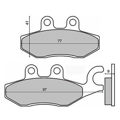 Klocki hamulcowe przód - prawa strona RMS - x7 / x8 / xevo / x9 / mp3 - 225102600 / DB2143RMS