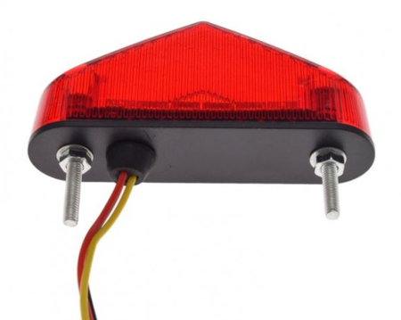 Lampa tył LED, hom E8, 3w1,klosz czerwony, moto, cross, quad - AM9901C