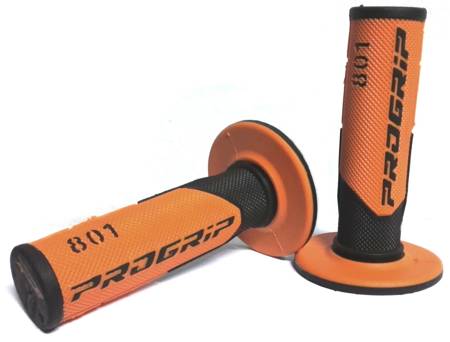 Manetki PROGRIP 801 (dwuskładnikowe) dl 115 mm cross / enduro pomaranczowy/czarny - PG801ORB