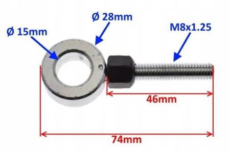 Napinacz / naciąg łańcucha M8 Derbi senda - DSE6008B