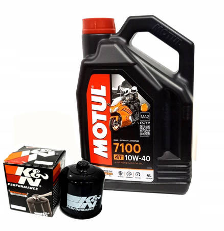 Olej motul 7100 4l 10w40 4t (syntetyczny)+ filtr oleju KN303