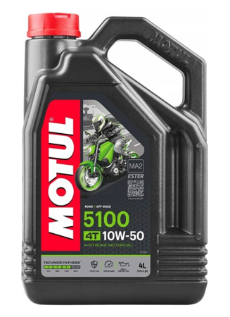 Olej silnikowy (motocykle) MOTUL 5100 10W50 4L (polsyntetyczny) 4T