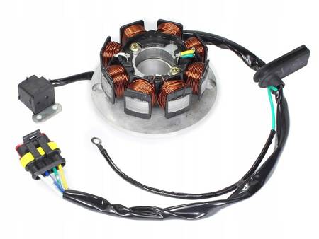 Stator/ stojan/ iskrownik 5 kabli / 8 cewek minarelli am6 dt, tzr, rs, rs1, rs2, rr, xr6, xp6