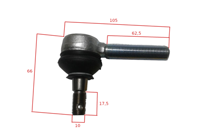 Sworzen wahacza FRAP 0 stopni (pod wahacze laegers oraz lonestar) - raptor 700/ 660/ 350/ yfz- 2443