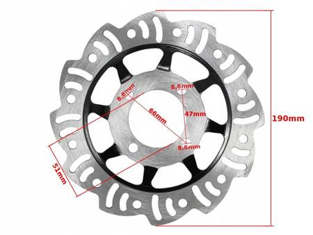 Tarcza hamulcowa tył 185x50x3,6 mm cross 90/ 110/ 125 - ROY11568