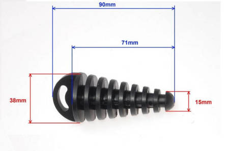 Zatyczka tłumika 2T (cross, quad, motor) czarna - EXB002 / AA0192