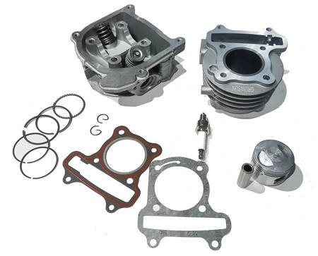 Zestaw Głowica z Długimi Zarowami + Cylinder Skuter 4T GY6 139 QMA / QMB 80cc - GCGY680DLUGIE