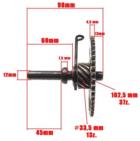 Zestaw Rozruch Kopka + Tryb + Półksiężyc Skuter 4T GY6 125cc-150cc 152 QMI / 157QMJ - KP129TGY6125150