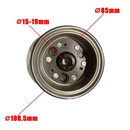 Zestaw Stator / stojan / iskrownik (5 kabli) 6 cewek + Magneto / koło magnesowe quad, chopper, cross, moto, 139 FMB 110cc 125cc - BX16050083BX18050049