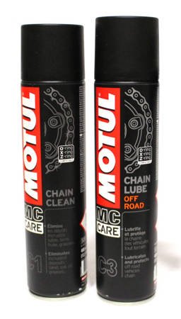 Zestaw smarów Motul clean chain + off road chain C1 i C3