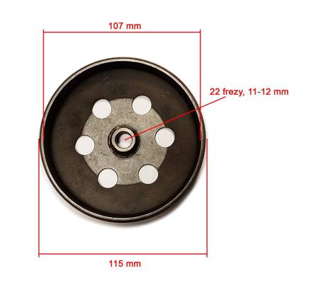 Zestaw sprzęgło + wariator + pasek 729 wzmacniany Gates skuter 4T GY6 - SWP729GY6