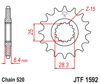 Kompletny napęd (zębatki JT + łańcuch) did 520 vx3 14/38 yfm 700 raptor / yfz 450 r 