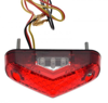 Lampa tył LED, hom E8, 3w1,klosz czerwony, moto, cross, quad - AM9901C