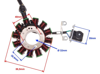 Stator/ stojan/ iskrownik 5 kabli / 12 cewek cross / quad bashan, loncin, shineray 250 - ZQA2001