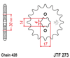 Zębatka przód JT 14 (428) - klx 125 (10-14) - JTF273-14