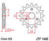 Zębatka przód JT 15 (525) - DR SE / XF FREEWIND 650 - JTF1448-15