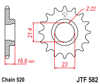 Zębatka przód JT 16 (520) - XJ 600 DIVERSION - JTF582-16