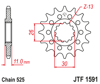 Zębatka przód JT 16 (525) - FZ8 FAZER / FZ-09 / MT-09 / TDM 900 - JTF1591-16