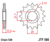 Zębatka przód JT 16 (530) - r6 / fz6 / fzr / r7 - JTF580-16