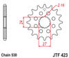 Zębatka przód JT 17 (530) - gsxr 1000 (09-16), hayabusa 1300 (08-18) - JTF423-17