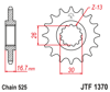 Zębatka przód JT (525) - xl 1000 varadero / cb / cbr 600 / 900 - JTF1370-16