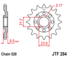 Zębatka przód JT cr 250 / crf 450 r / x - JTF284-14