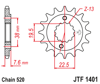 Zębatka przód JT - ltz / kfx / dvx 400, ltr 450 - JTF1401