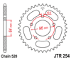 Zębatka tył JT 37 (520) - cbf 250 (04-06) - JTR254-37