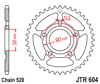 Zębatka tył JT (520) - honda nsr 125 r (99-02) - JTR604-38