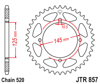 Zębatka tył JT (520) xtz 600 tenere / xt / ttr 600 - JTR857-46