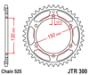 Zębatka tył JT (525) - TDM 900 / FZ8 FAZER / XL 600 / 700 TRANSALP - JTR300-42